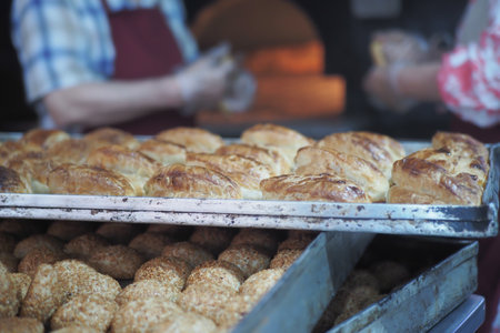 Indulge in Freshly Baked, Delicious Pastries and Quality Breads at Our Artisan Bakeryの写真素材