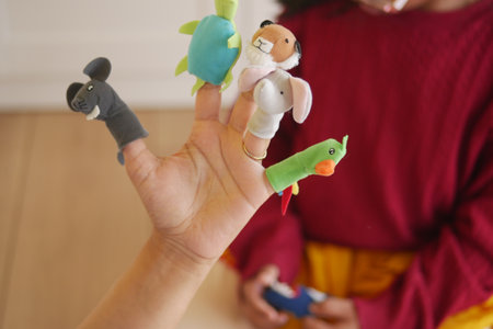 Engaging Colorful Finger Puppets for Imaginative Play and Interactive Learning Activitiesの写真素材
