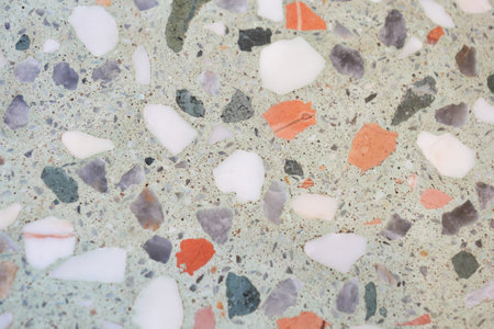 This vibrant and colorful Terrazzo Stone Pattern is perfect for enhancing any interior designの写真素材