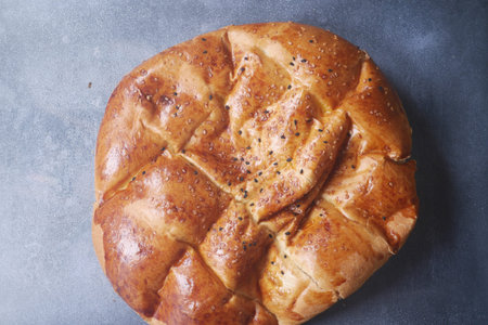 Enjoy the taste of Freshly Baked Bread with a Crispy Crust and Toppings