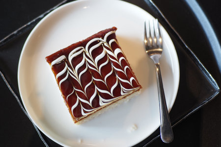 Delicious Layered Cake with a beautifully Decorative Frosting Design