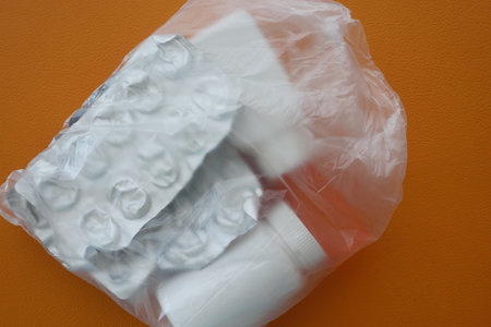 Medicine Package with Blister Packs and Containers for easy useの写真素材