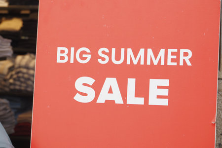 We are thrilled to announce our exciting Big Summer Sale happening at our retail store soonの写真素材