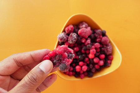 Frozen Mixed Berries A Healthy and Delicious Snack Option That Everyone Can Enjoyの写真素材