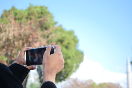 Capturing nature while enjoying a sunny day outdoors