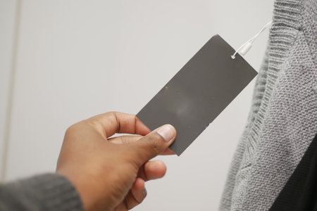 Blank tag on shirtの写真素材