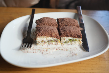 baklava on a plateの写真素材