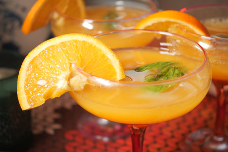 Citrus cocktails with vibrant garnishes for summer funの写真素材