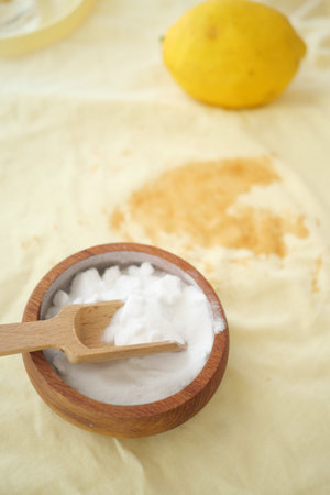 Refreshing lemon and soda cleaning solutionsの写真素材