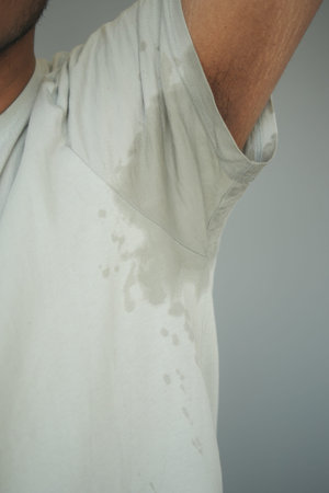 Sweaty shirt reveals the effects of a tough workout session