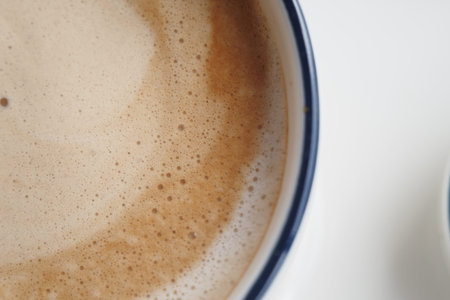 Warm beverage in a cozy setting during morning hours