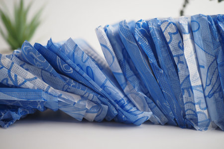 woman sanitary pad on tableの写真素材