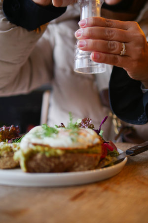 Enjoying a flavorful dish at a cozy cafe during brunch