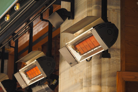 Heaters providing warmth in a cozy indoor settingの写真素材