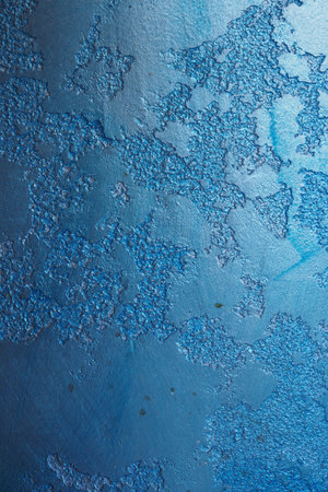 Textured blue surface resembling a natural formationの写真素材