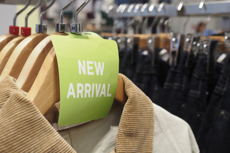 New clothing collection displayed in retail storeの写真素材