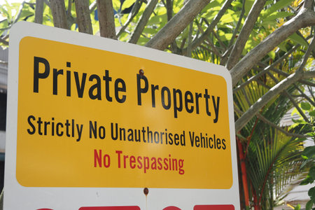 Warning sign indicating private property access restrictions