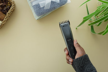 Grooming equipment on display for personal careの写真素材