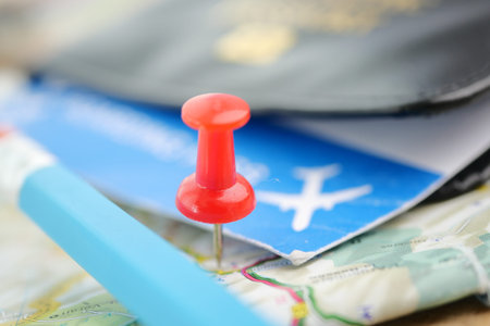 Pinning a travel spot on a planning map