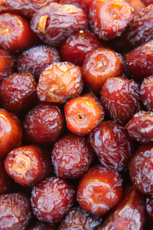 Fresh dates collected from an orchard ready for sale