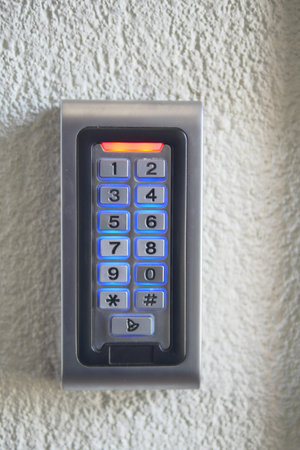 Digital keypad entry system for security access controlの写真素材