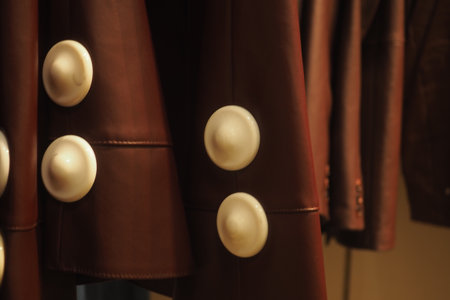 closeup of security tag on a clothの写真素材