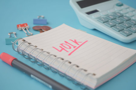 Planning for retirement with a focus on 401k savingsの写真素材