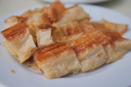 closeup of turkey pastry on a plate