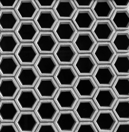 Honeycomb pattern on a wall.の写真素材