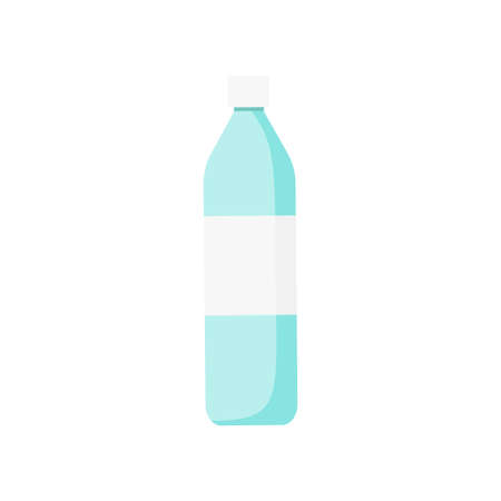 water bottle. Vector illustration drawn in flat style and isolated on white backgroundのイラスト素材