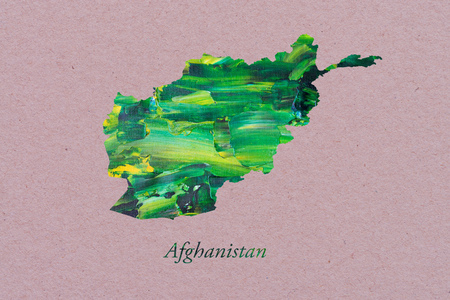 Artistic Map of Afghanistanの写真素材