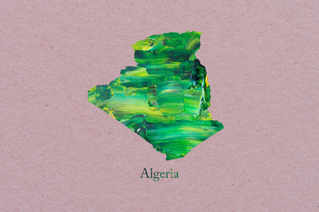 Artistic Map of Algeriaの写真素材