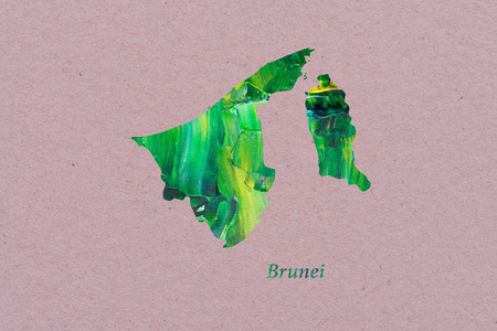 Artistic Map of Bruneiの写真素材