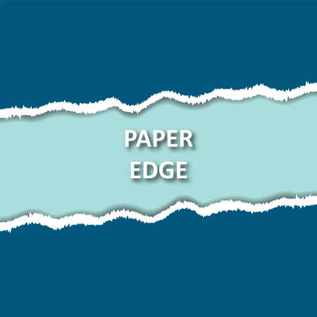 Torn ripped paper background. Paper edge. Blue backgroundのイラスト素材