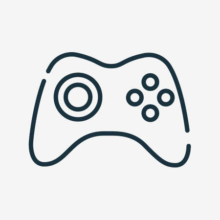 Gamepad for Video game Line icon. Wireless Game Controller or Joystick Linear Icon. Console Symbol. Editable stroke. Vector illustrationのイラスト素材