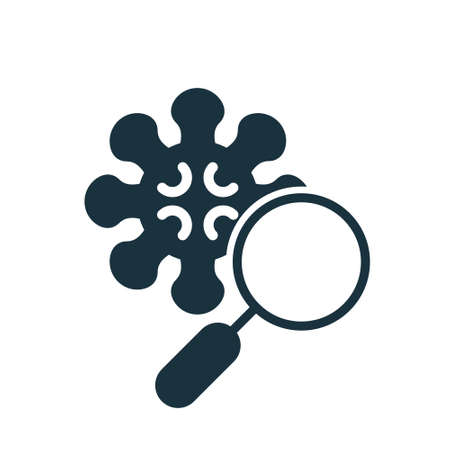 Research and Test  virus disease silhouette icon.のイラスト素材