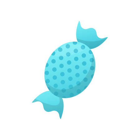 Cute Colorful Tasty Candy illustration. Sweet Caramel and Hard Candy. Wrapped Chocolate Sweet Food on White Background. Isolated Vectorのイラスト素材