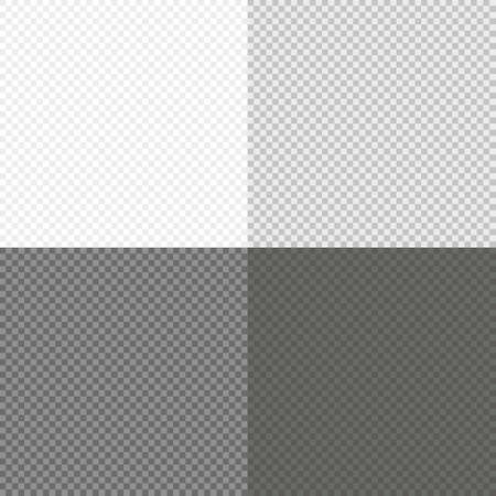 Transparent Background Set. White, Gray, Black Square Transparency Pattern. Transparent Mosaic Checker Template. Grid Background. Abstract Modern Design. Vector Illustrationのイラスト素材