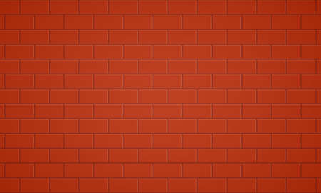 Red and Brown Brick Wall Texture Background. Building Concrete Masonry Pattern. Red Brickwork Vintage Template. Stone Material Construction Backdrop. Abstract Wallpaper Design. Vector Illustrationのイラスト素材