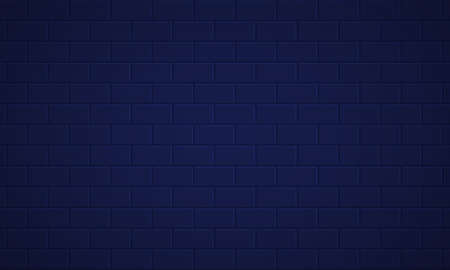 Dark Blue Brick Wall Texture Background. Stone Material Construction Backdrop. Building Concrete Masonry Pattern. Blue Brickwork Vintage Template. Abstract Wallpaper Design. Vector Illustrationのイラスト素材