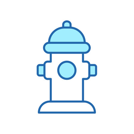 Fire Hydrant Line Icon. Fire Extinguishing Hydrant Linear Icon. Editable Stroke. Isolated Vector Illustrationのイラスト素材