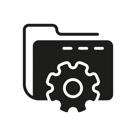 Vector of Computer Folder with Gear - ID:192214025 - Royalty Free Image ...