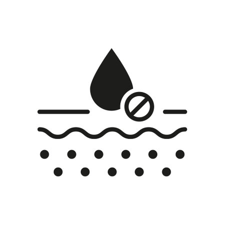 Dehydrated Skin Face Silhouette Icon. Rough Dry Sensitive Skin Treatment Glyph Pictogram. Water Drop Dehydration Concept Icon. Moisture Skincare. Isolated Vector Illustrationのイラスト素材
