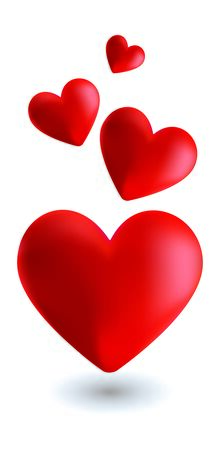 Valentine heartsのイラスト素材