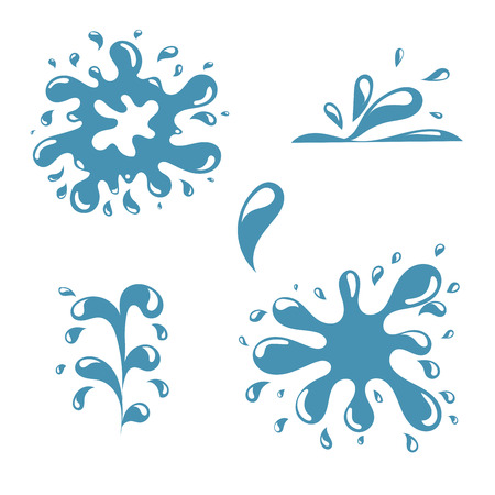 water spray painted by hand. With glare at them. Set of 4 pieces.のイラスト素材