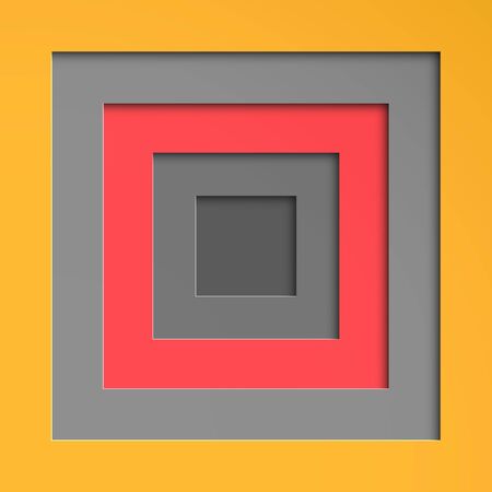 Decorative substrate geometric background, cutting out colored paper with shadow . Vector Image .のイラスト素材