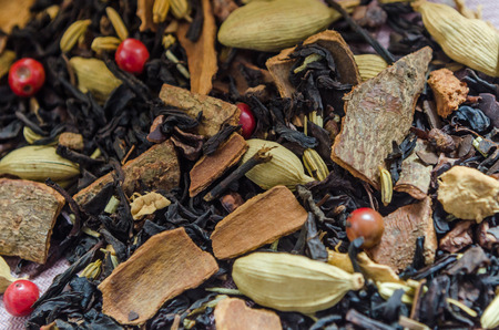 Flavored tea macro placer, refinement custard from disease. quenches thirstの写真素材