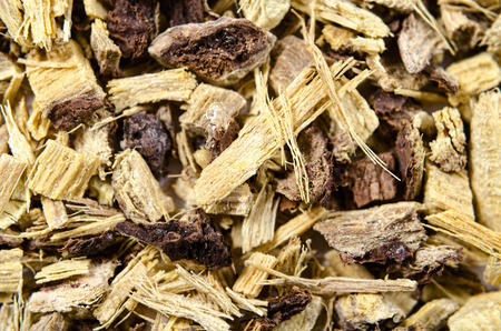 Licorice root as an abstract background textureの写真素材