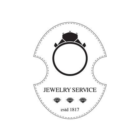 vector image of logo jewelry service. Trendy concept for repair shop or maintenance of jewelry or expensive productsのイラスト素材