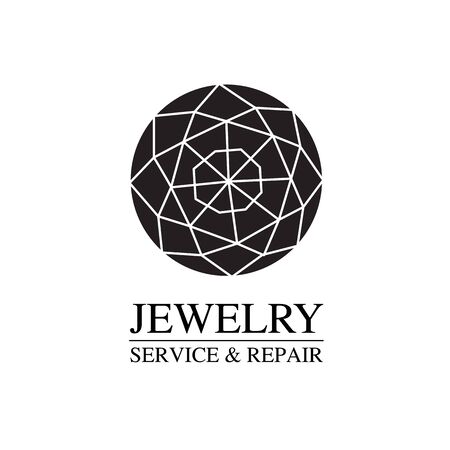 vector image of logo jewelry service. Trendy concept for repair shop or maintenance of jewelry or expensive productsのイラスト素材